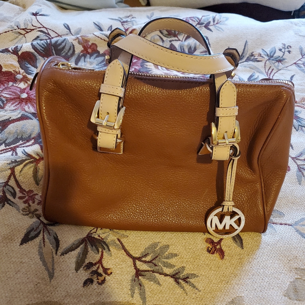 Michael Kors tan leather satchel NWOT